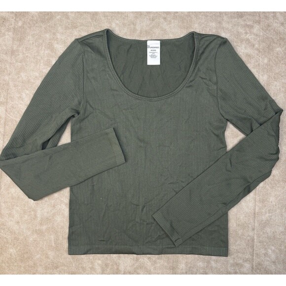 No Boundaries Tops - No Boundaries Women's Crewneck Ribbed T-Shirt Long Sleeve Sz MEDIUM